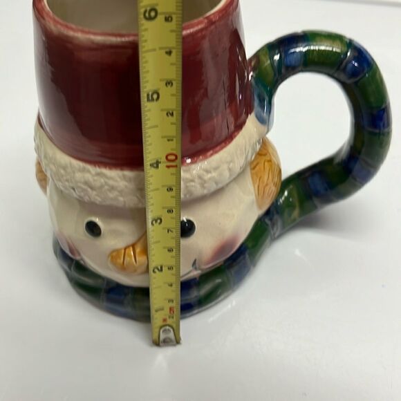 Snowman w/ Winter Details Pottery Coffee Tea Hot Chocolate Mug - Picture 15 of 16